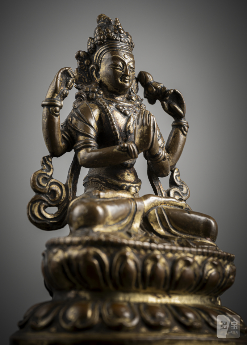 A gilt-bronze figure of Shadaksharilokeshvara - 图5